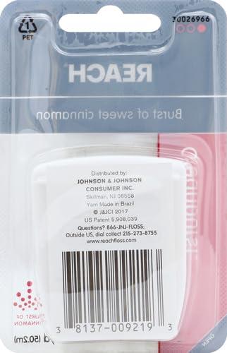image:imageREACH Waxed Dental Floss Cinnamon Plaque Remover for Teeth Shred Resistant Floss Slides Smoothly Easy to Use Waxed Deep Cleaning Teeth Oral Care PFAS Free for Adults amp Kids 1 Pack 55 yd4 Pack 55 yards