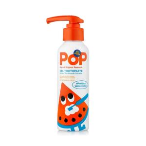 POP Kids Gel Toothpaste Pump – Fluoride‑Free Travel Size Toothpaste for Toddlers – Watermelon Flavor Kids Oral Care, Bathroom Essentials, On‑The‑Go Toiletries(Watermelon)