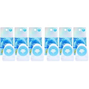 REACH POP Dental Floss, Mint, Plaque Remover for Teeth, Shred Resistant, Vegan Wax, Cruelty Free, Eco Friendly Packaging, Oral Care, PFAS Free, for Adults & Kids, 3 Pack, 54.6 yd(164 Foot (Pack of 6))