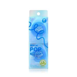 REACH POP Dental Floss, Mint, Plaque Remover for Teeth, Shred Resistant, Vegan Wax, Cruelty Free, Eco Friendly Packaging, Oral Care, PFAS Free, for Adults & Kids, 3 Pack, 54.6 yd(164 Foot (Pack of 2))