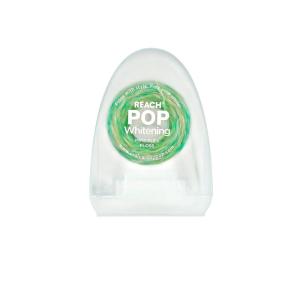 REACH POP Whitening Dental Floss, Mint, Baking Soda Infused, Teeth Whitening, Plaque Remover for Teeth, Shred Resistant, Vegan Wax, Cruelty Free, Oral Care, PFAS Free, 1 Pack, 54.6 yd(Mint)