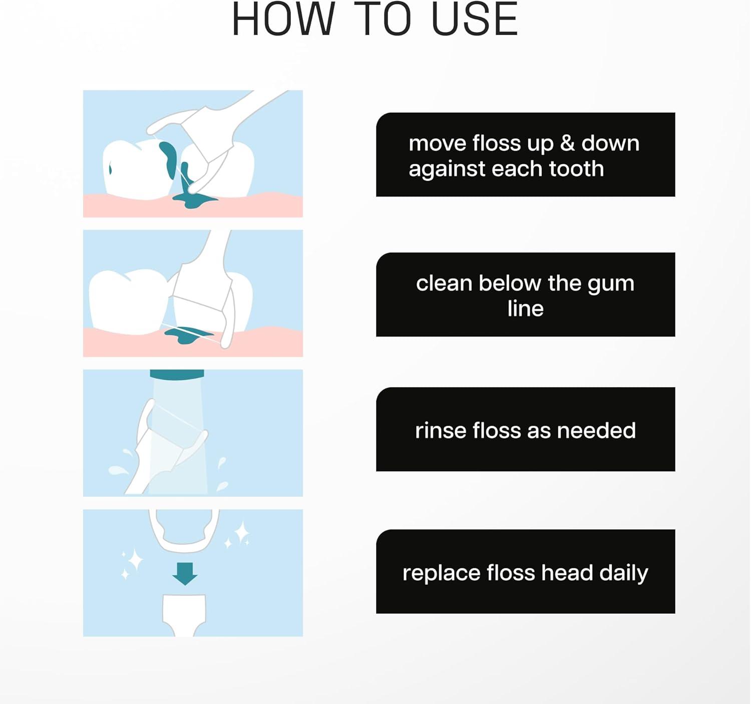 image:imageREACH Unflavored Oral Hygiene Bundle Access Flosser Kit 1 Flosser 92 Heads Waxed Dental Floss Unflavored 3 Pack 115yd PFAS Free Plaque Remover Oral Care for Adults amp Kids