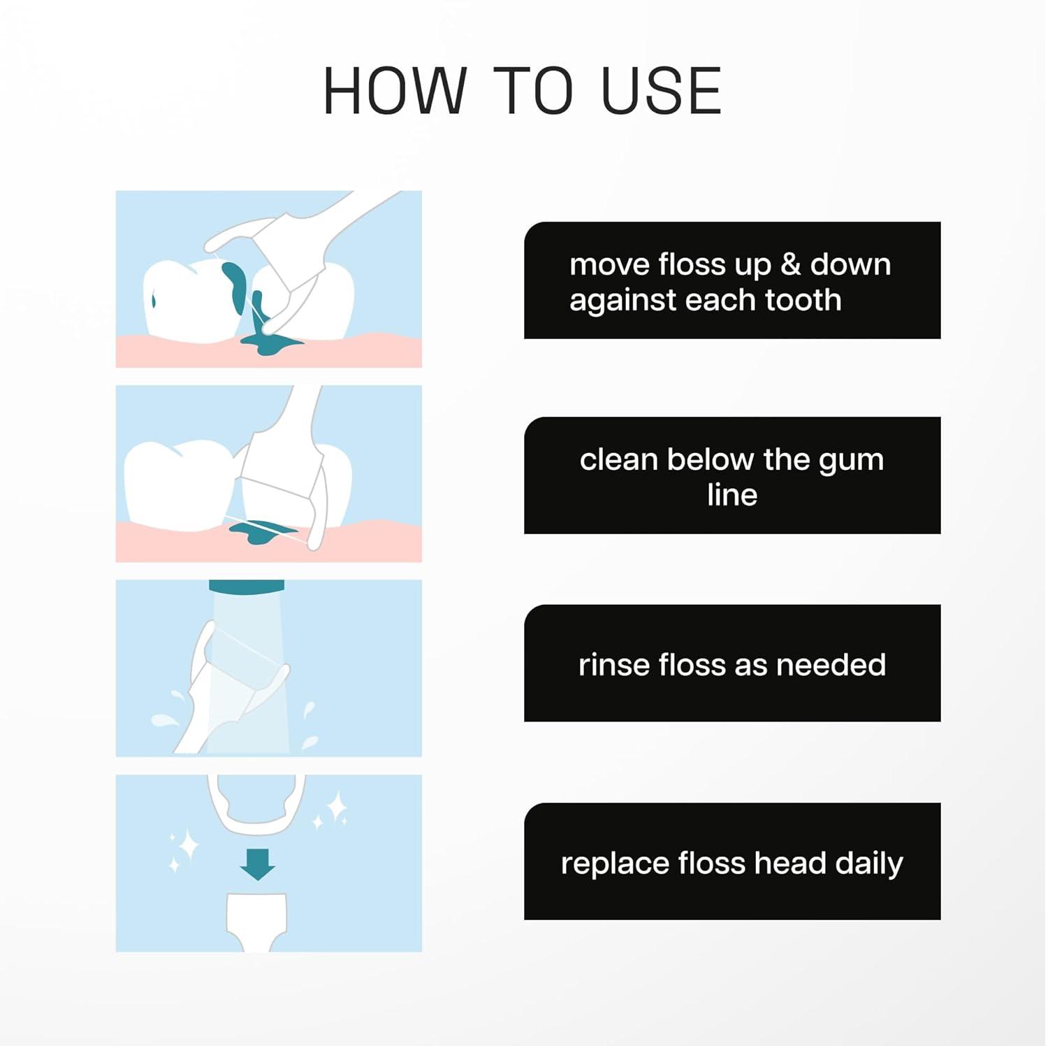 image:imageReach Ultraclean Access Flosser Bundle Unflavored Plaque Remover for Teeth for Hard to Reach Areas Oral Care PFASFree 1 Flosser Starter Kit 3 Packs Refill HeadsUnflavored