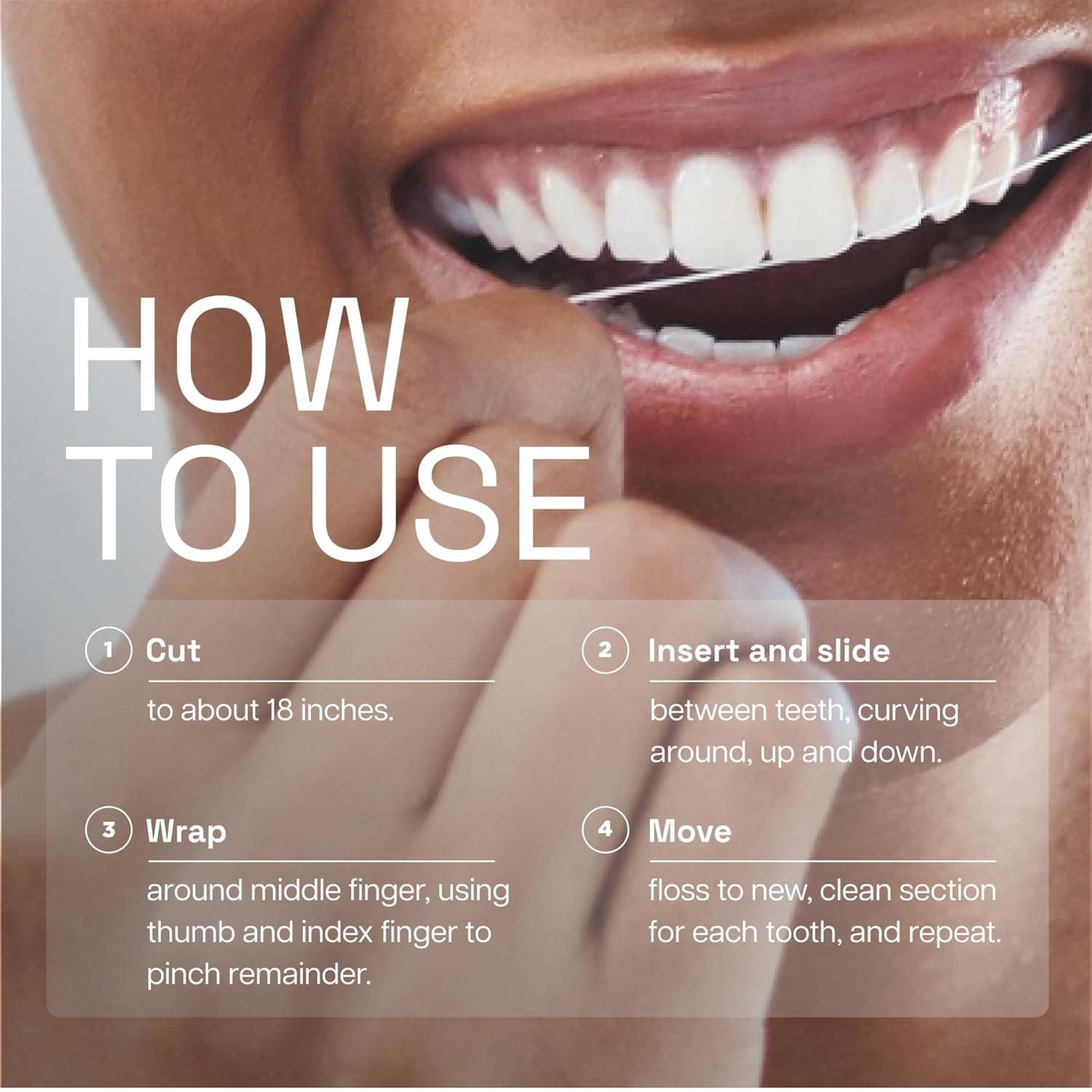 image:imageREACH Waxed Dental Floss Unflavored Plaque Remover for Teeth Shred Resistant Floss Slides Smoothly Easy to Use Waxed Deep Cleaning Teeth Oral Care PFAS Free for Adults amp Kids 6 Pack 55 yd165 Foot Pack of 1